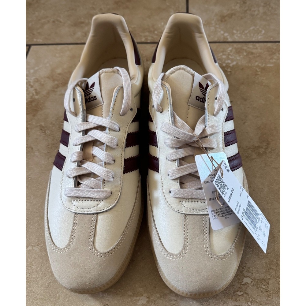 Adidas Samba OG Men Size 11 Cream/Fig JS3830 Leather Gum Sole Casual Soccer NWOT